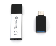 PLATINET X-Depo 32GB USB + Type-C Adapter SILVER PMFEC32S - 1439794 - zdjęcie 1